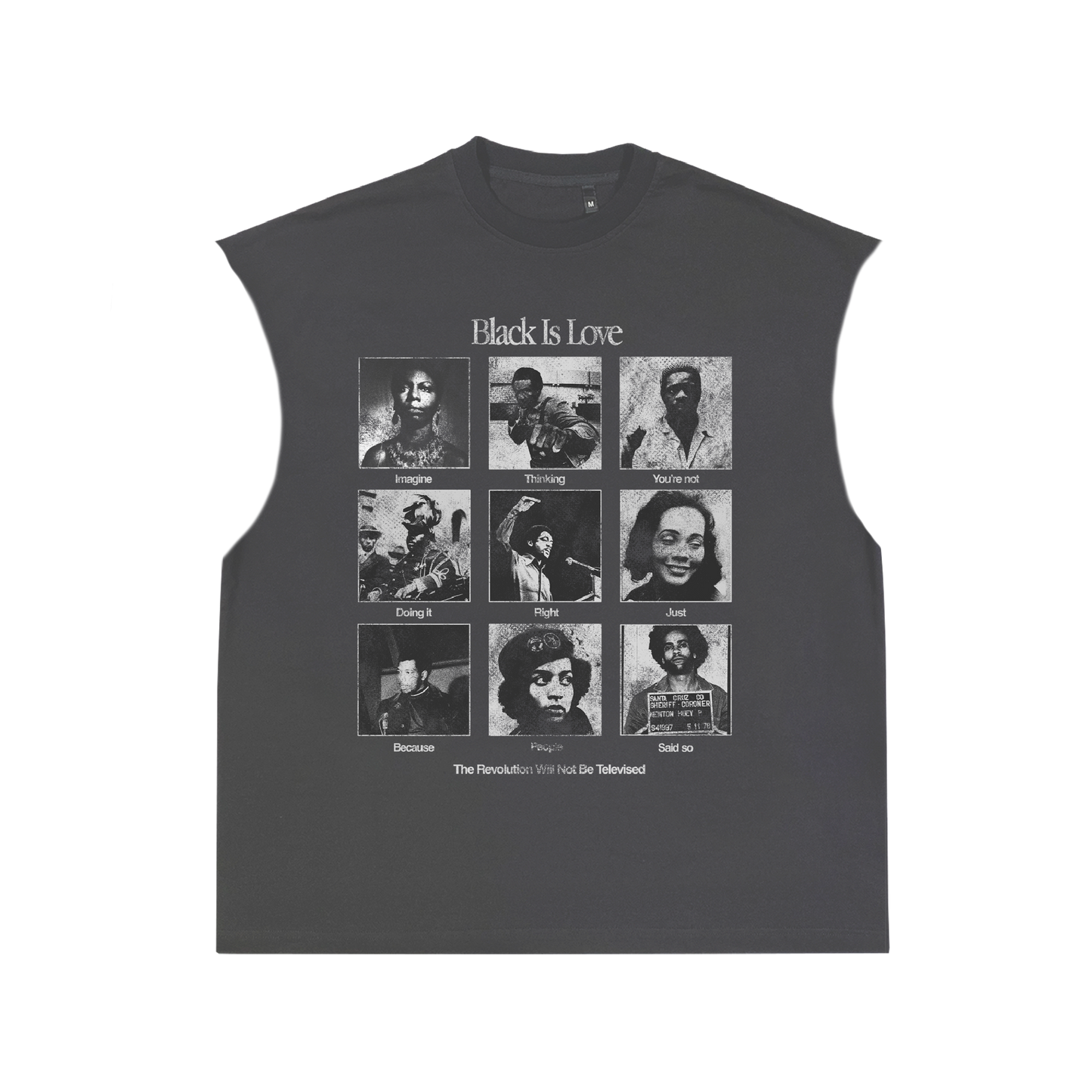 BIL The Revolution Tee | Cropped & Oversized Max Heavyweight 7.5 oz Shirt (Shadow)