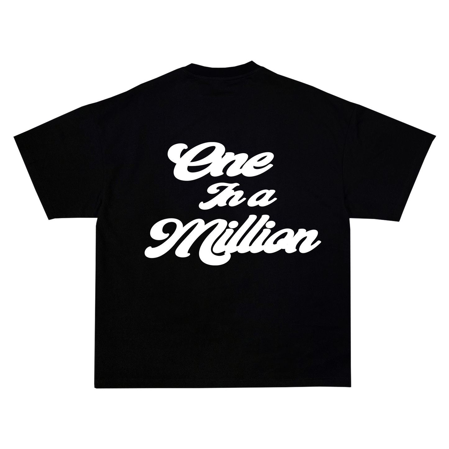 BIL "One In A Million" Tee | Cropped & Oversized Max Heavyweight 7.5 oz Shirt (Black)
