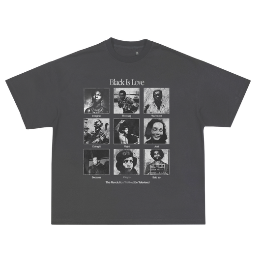 BIL The Revolution Tee | Cropped & Oversized Max Heavyweight 7.5 oz Shirt (Shadow)