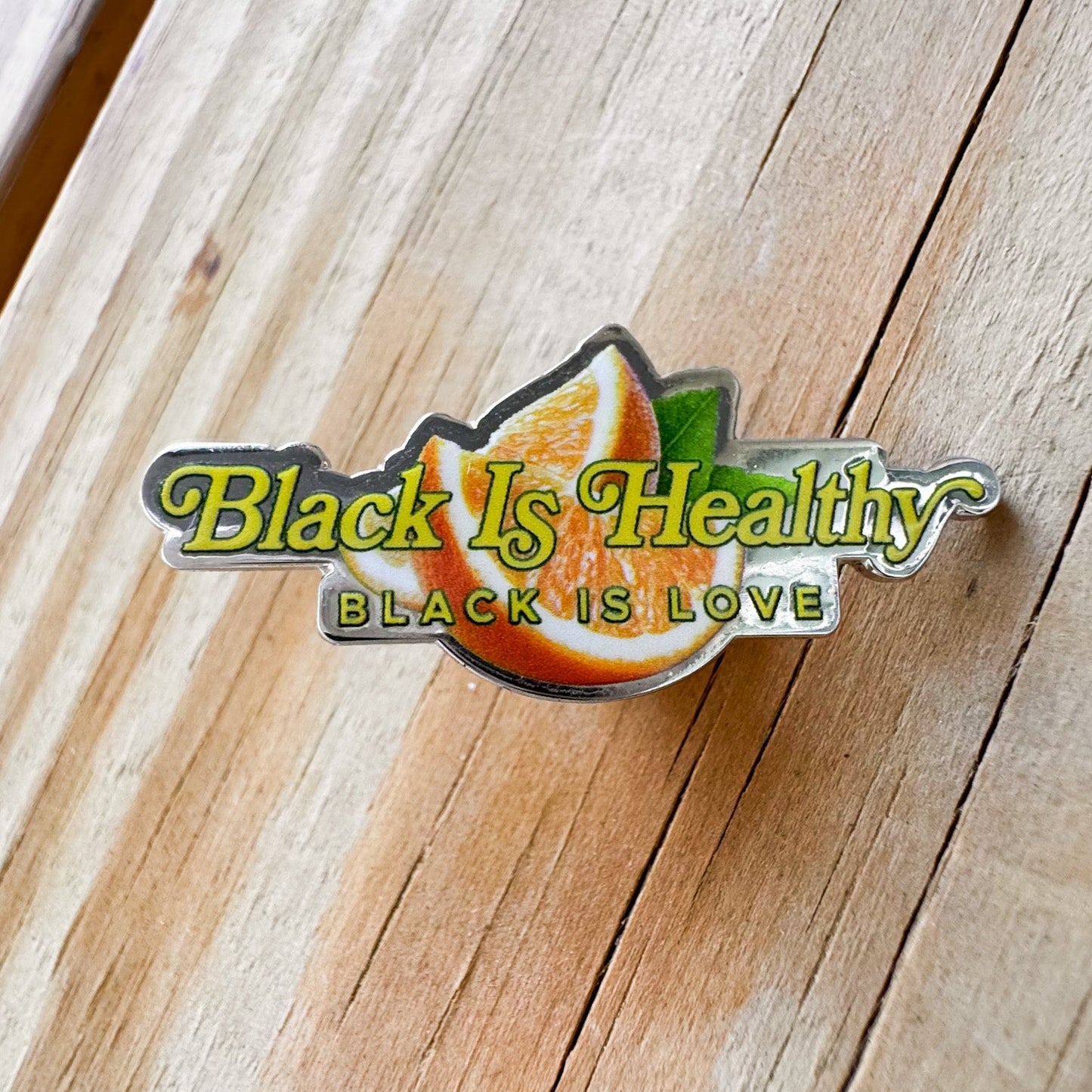 BIL Black Is Healthy | Pin (Silver)