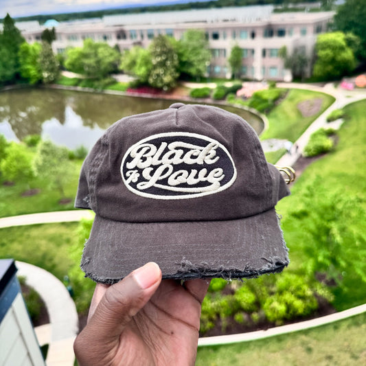 BIL Vintage 1/2 Brim Dad Cap | Hat (Vintage Black)