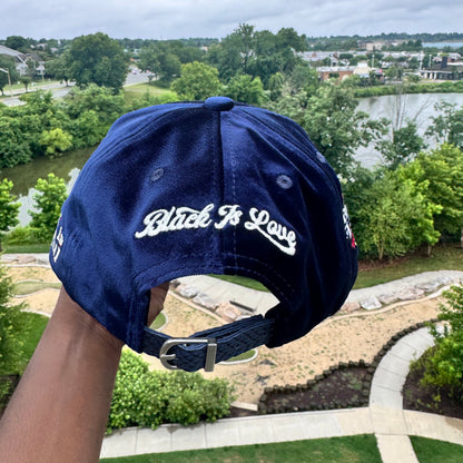 BIL Velvet Snakeskin Strap-back | Hat (Navy)
