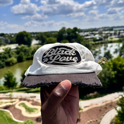 BIL Vintage 1/2 Brim Dad Cap | Hat (Cream/Black)