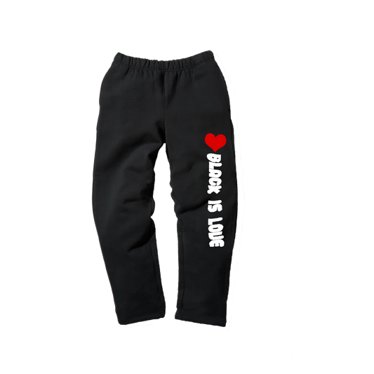 "Black Is Love x By Had Not" Sweats | 14 oz Heavyweight Sweatpants (Black)