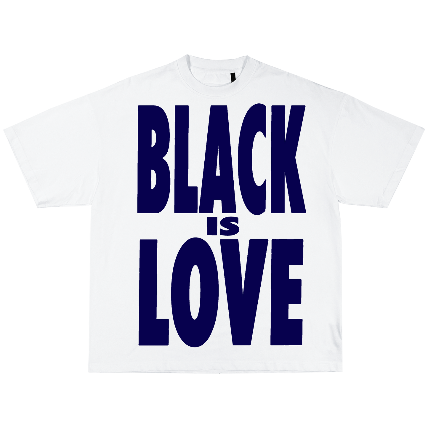 BIL "Black Is Love x By Had Not" Tee | Cropped & Oversized Max Heavyweight 7.5 oz Shirt (White)