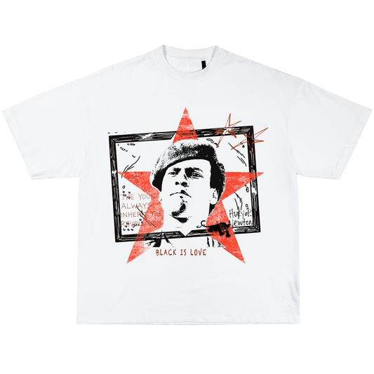 BIL Huey P Tee | Cropped & Oversized Max Heavyweight 7.5 oz Shirt (White)