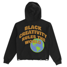 Load image into Gallery viewer, 16 oz &quot;Black Creativity&quot; Vintage Bottom | Hoodie (Black)
